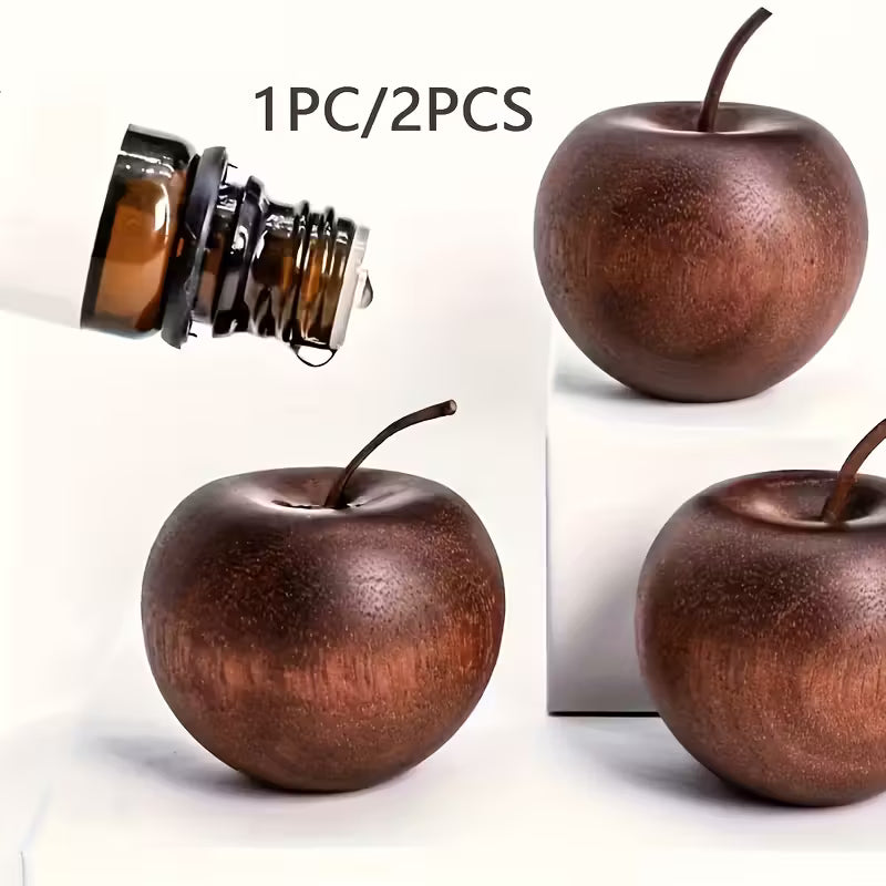 Elegante difusor de aroma de manzana de madera natural – Dispensador artesanal de aceites esenciales Chappelle Grain