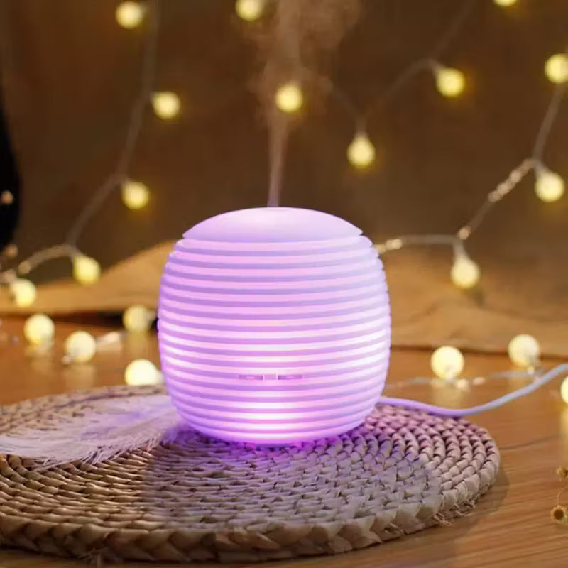 Humidificador ultrasónico y difusor de aromaterapia con alimentación por USB y control remoto