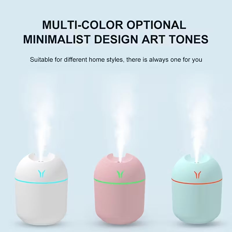 Difusor y humidificador de aromaterapia ultrasilencioso con luz nocturna de vapor frío