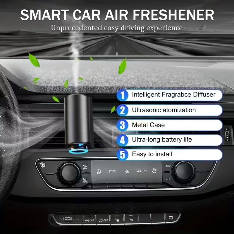 Smart Car Air Freshener – Intelligent Aroma Diffuser with Soundwave Atomization